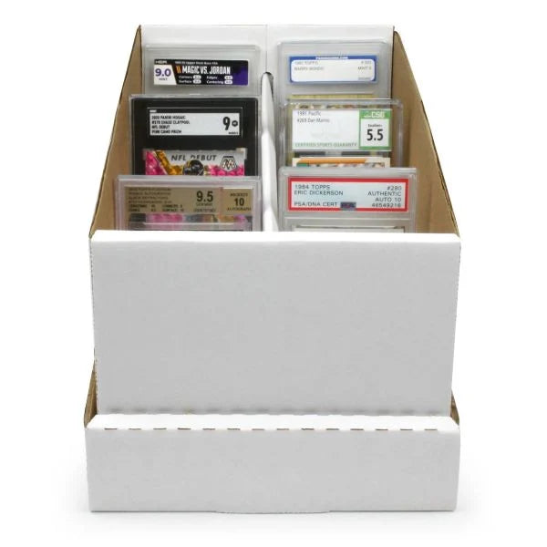 bcw slotted graded card box 3 Row Latching Case The interior includes foam padding to prevent shifting and potential damage to your cards Which BCW Cardboard Boxes are