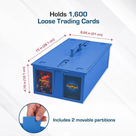 COLLECTIBLE CARD BIN - 1600 - BLUE Product Size