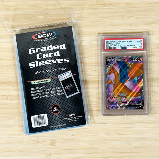 RESEALABLE GRADED CARD SLEEVES - 3 3/4 X 5 1/2