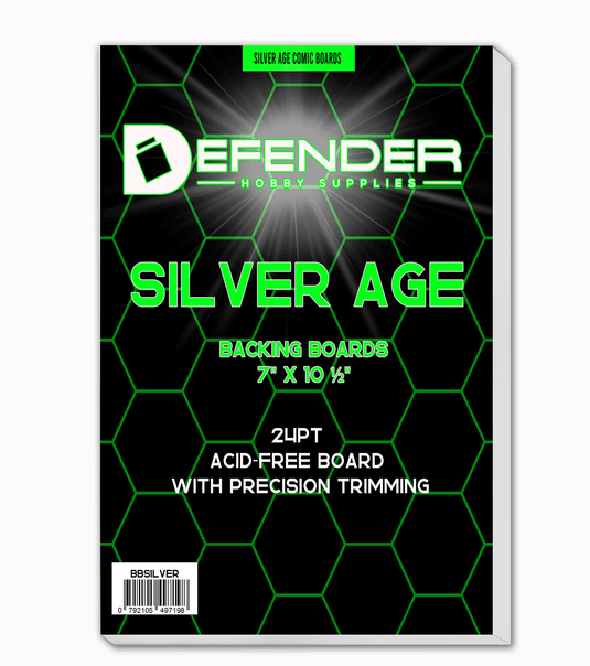 DEFENDER SILVER BACKING BOARDS - 7 X 10 1/2