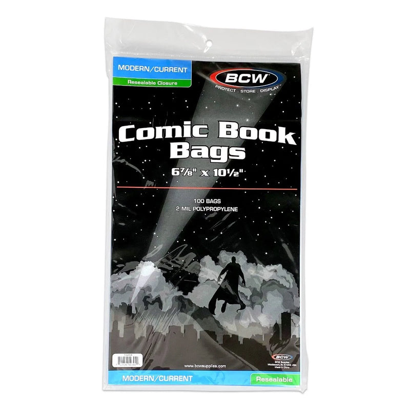 Load image into Gallery viewer, RESEALABLE CURRENT/MODERN COMIC BAGS - 6 7/8 X 10 1/2
