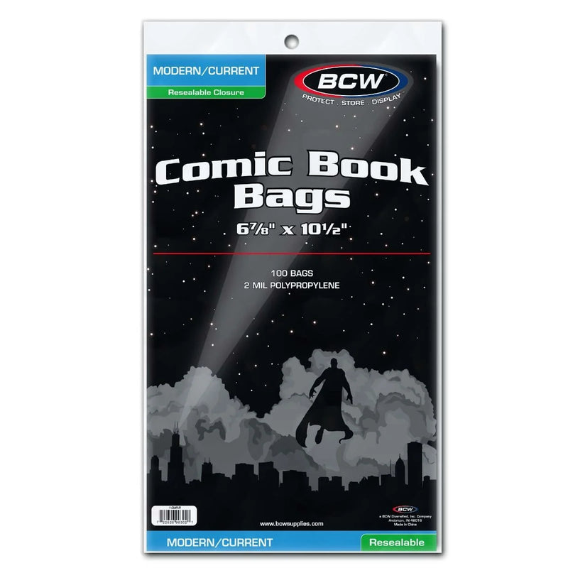 Load image into Gallery viewer, RESEALABLE CURRENT/MODERN COMIC BAGS - 6 7/8 X 10 1/2
