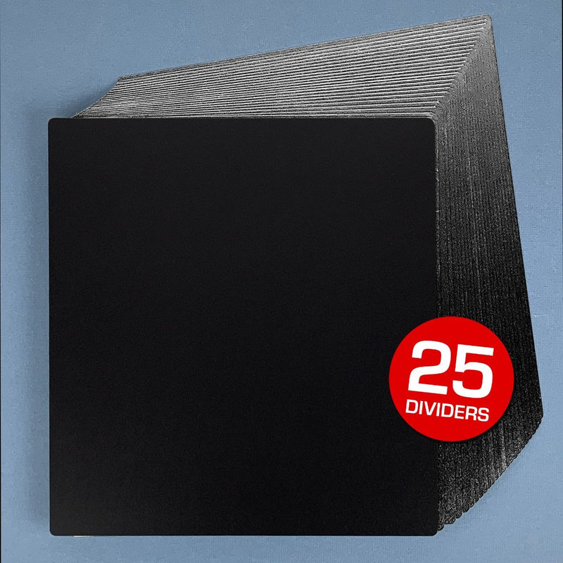 Load image into Gallery viewer, 12 INCH RECORD DIVIDERS - MEDIUM - BLACK
