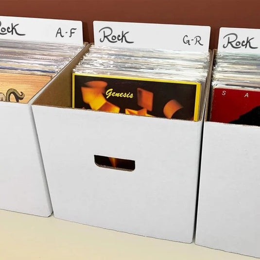 12 INCH RECORD DIVIDERS - TALL - WHITE