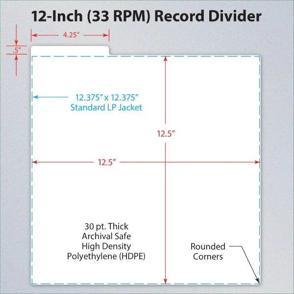 Load image into Gallery viewer, 12 INCH RECORD DIVIDERS - WHITE
