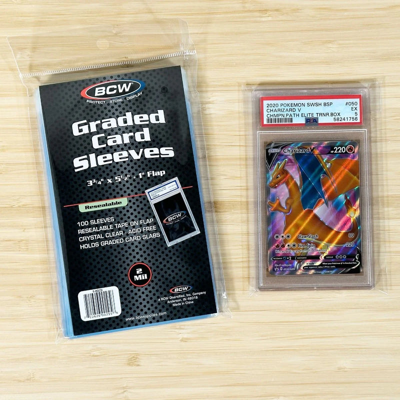 Load image into Gallery viewer, RESEALABLE GRADED CARD SLEEVES - 3 3/4 X 5 1/2
