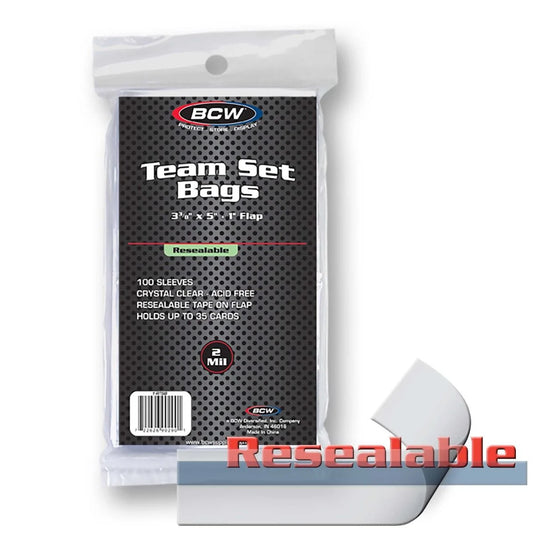 RESEALABLE TEAM SET BAGS - 3 3/8 X 5