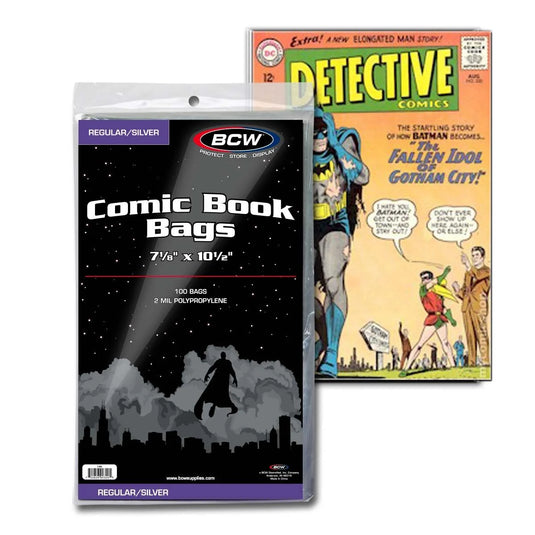 SILVER/REGULAR COMIC BAGS - 7 1/8 X 10 1/2