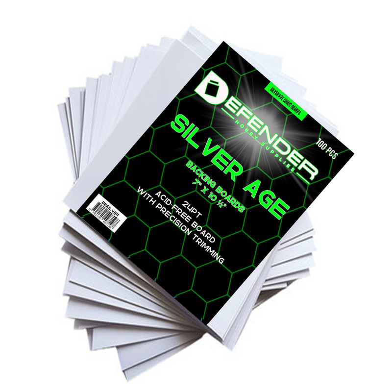 Load image into Gallery viewer, DEFENDER SILVER BACKING BOARDS - 7 X 10 1/2
