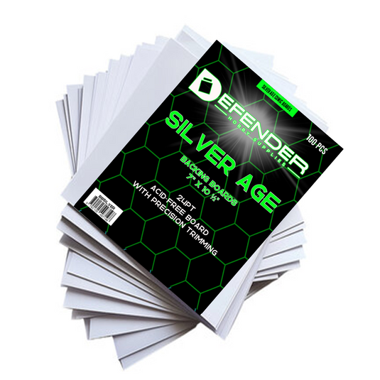 DEFENDER SILVER BACKING BOARDS - 7 X 10 1/2