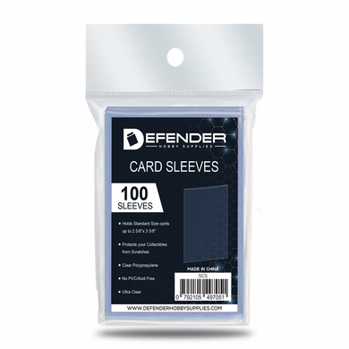 DEFENDER CARD SLEEVES - 2 5/8 X 3 5/8