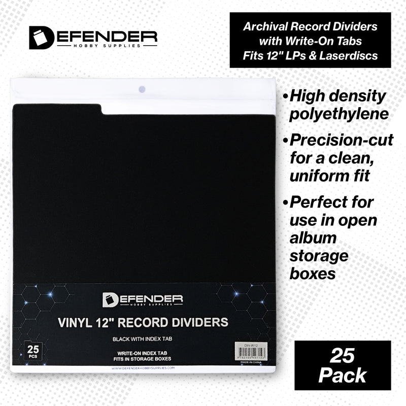 Load image into Gallery viewer, 12 INCH RECORD DIVIDERS - BLACK
