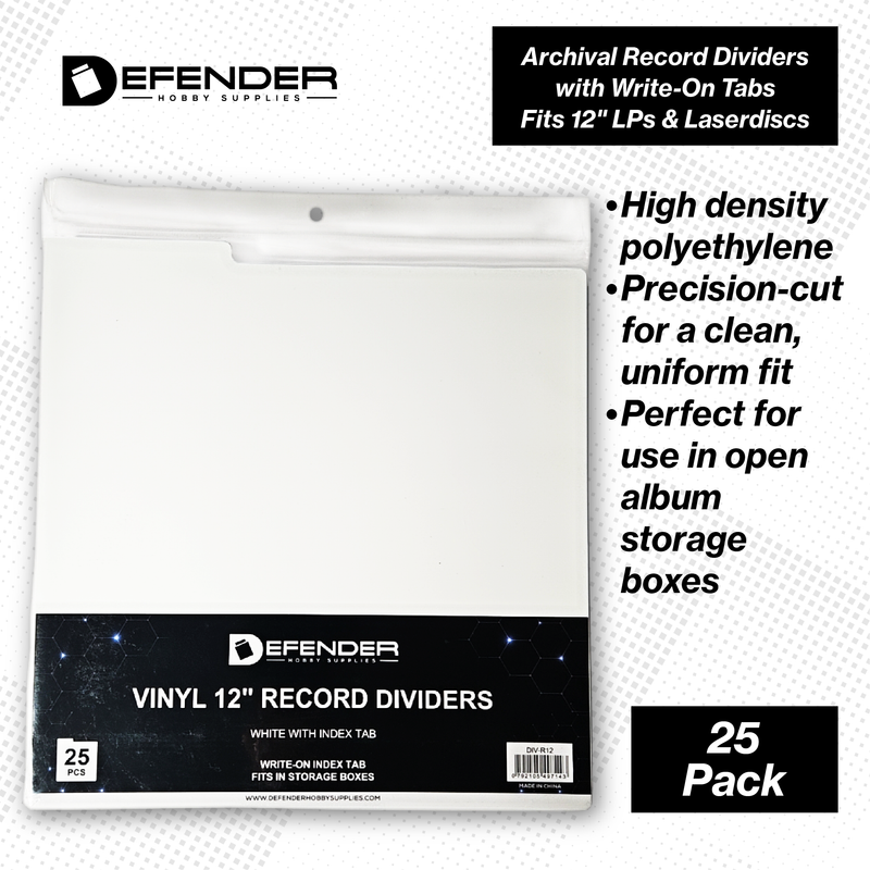 Load image into Gallery viewer, 12 INCH RECORD DIVIDERS - WHT
