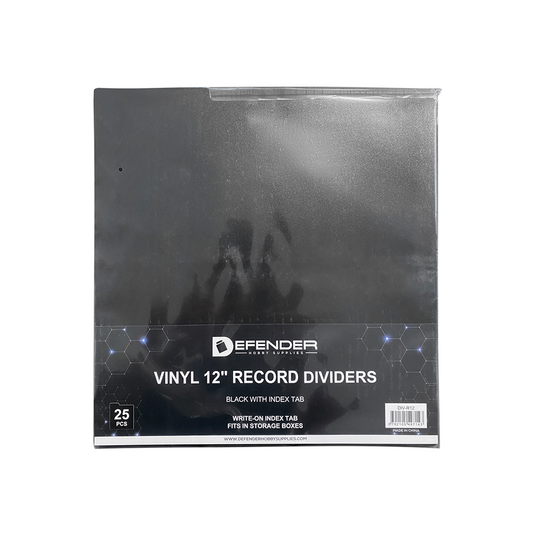 DEFENDER 12 INCH RECORD DIVIDERS - BLACK
