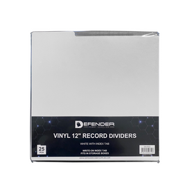 DEFENDER 12 INCH RECORD DIVIDERS - WHT