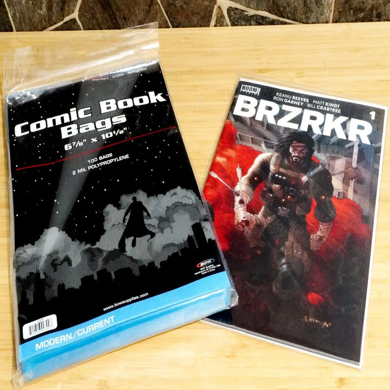 Load image into Gallery viewer, RESEALABLE CURRENT/MODERN COMIC BAGS - 6 7/8 X 10 1/2
