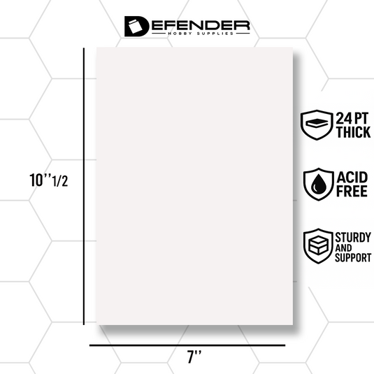 DEFENDER SILVER BACKING BOARDS - 7 X 10 1/2