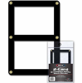 DOUBLE CARD SCREWDOWN HOLDER - BLACK BORDER