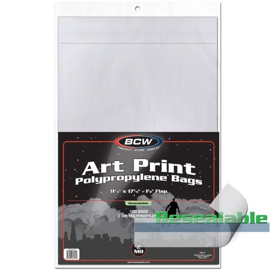 RESEALABLE ART PRINT BAGS - 11 1/4 X 17 1/4