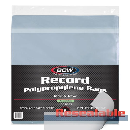 RESEALABLE 33 RPM BAGS - SNUG - 12 5/8 X 12 5/8