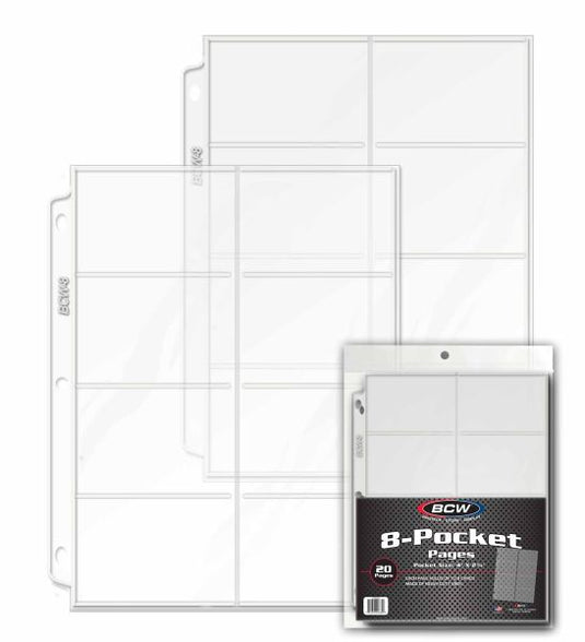 VINYL 8-POCKET PAGES (20 CT. PACK)