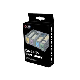 COLLECTIBLE CARD BIN PARTITIONS - GRAY