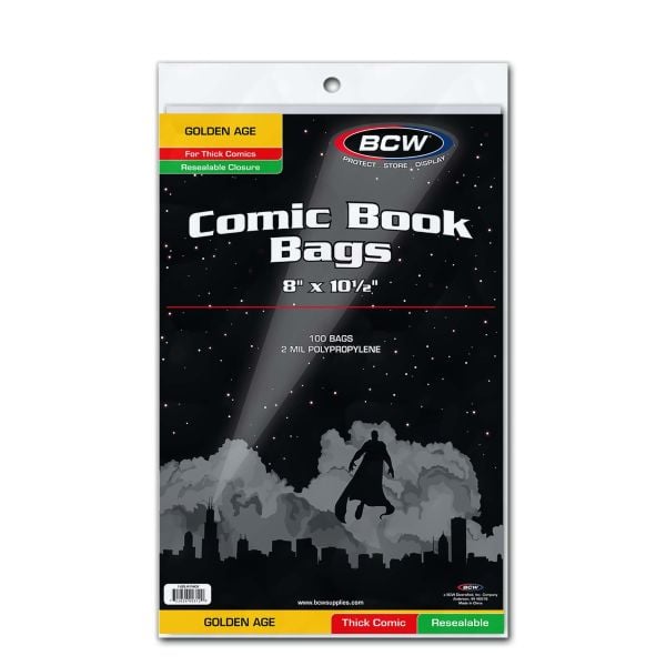 Load image into Gallery viewer, RESEALABLE GOLDEN COMIC BAGS - THICK - 8 X 10 1/2
