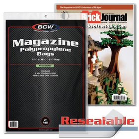 RESEALABLE MAGAZINE BAGS - 8 3/4 X 11