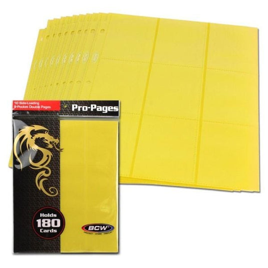 SIDE LOADING 18-POCKET PRO PAGES - YELLOW