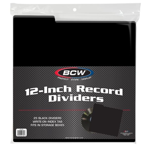 Load image into Gallery viewer, 12 INCH RECORD DIVIDERS - BLACK
