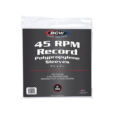 45 RPM RECORD SLEEVES - 7 3/8 X 7 5/8