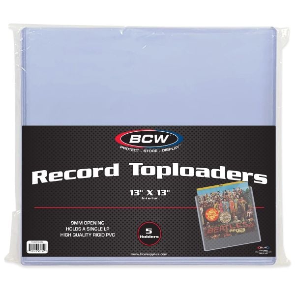 BCW 12 Inch Record Toploaders, 9mm opening. Holds single LP. 5 Holders