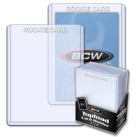 TOPLOAD HOLDER - 3 X 4 - ROOKIE IMPRINTED WHITE